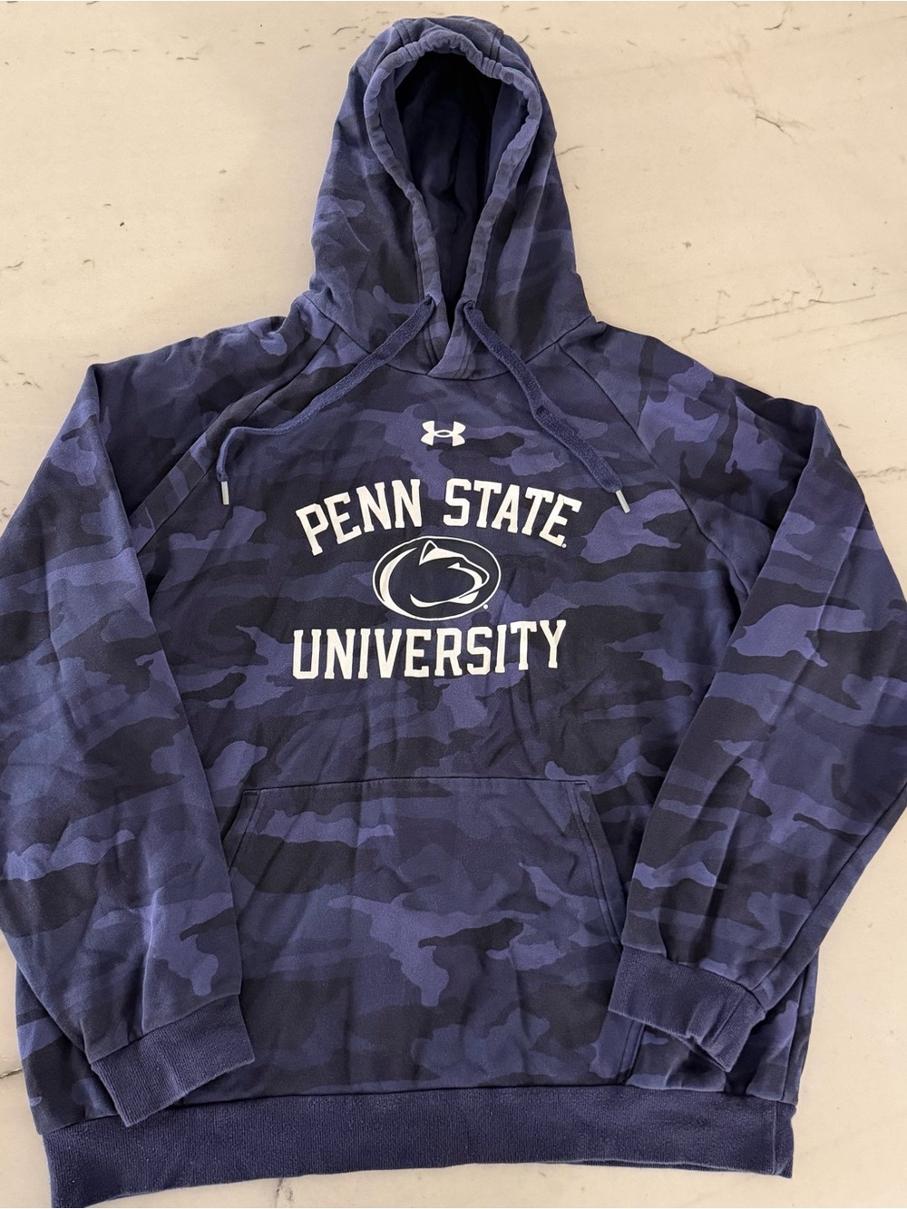 Penn State Hoodie Mens Large Under Armour Pullover Sweatshirt Nittany Lions NCAA